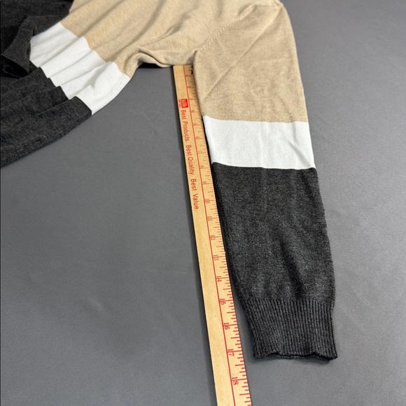 CALVIN KLEIN color block turtleneck sweater size M - Picture 6 of 10
